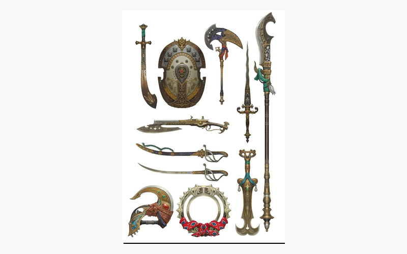 Dense weapon asset sheet input
